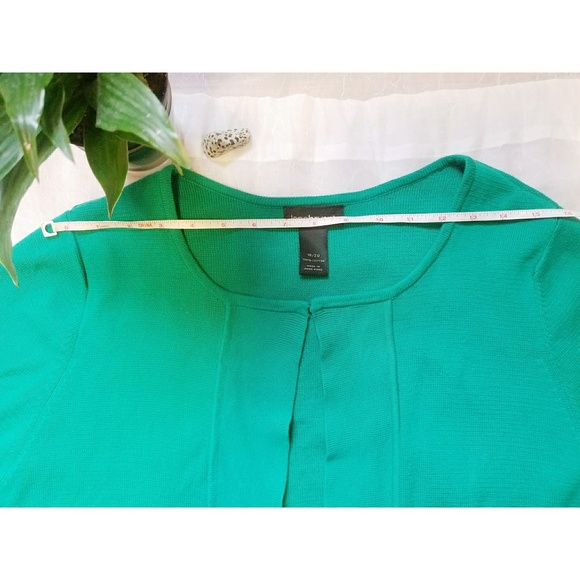 Lane Bryant 18/20 Kelly Green 3/4 Sleeve Cardigan - Picture 4 of 7